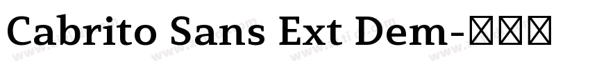 Cabrito Sans Ext Dem字体转换